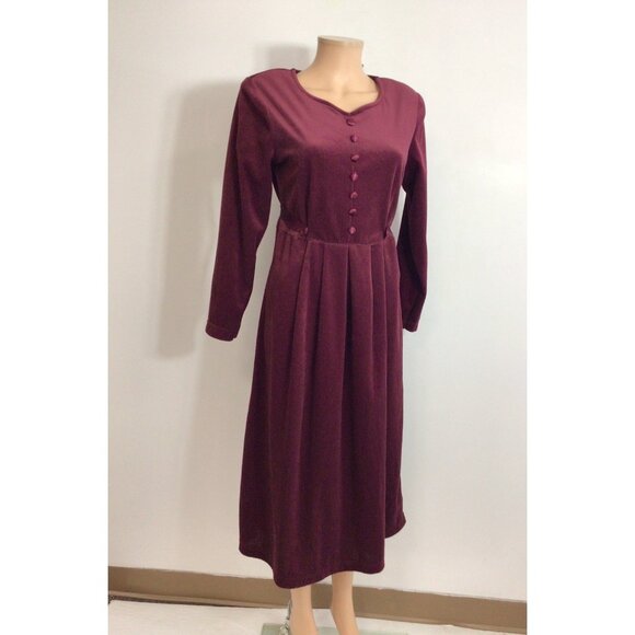 Victoria Holley Vintage Velvet Maxi Dress Womens 10 - Picture 1 of 7